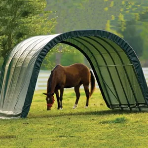 Animal Shelter High Quality Prefab Steel Frame PVC Fabric Structure Livestock Animal Cattle Cow Horse Sheep Shelter Shed Tent For Sale