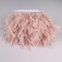 Garnitures en plumes de dinde moelleuses en gros, tissu en dentelle Chandelle teint, pour costumes, robes, artisanat, fêtes, franges évasées en plumes de dinde
