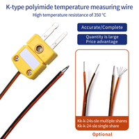 Termopar Tipo K SMPW-K-M con Conector de Poliimida y Junta de Soldadura 350 ℃   Resistente a Altas Temperaturas