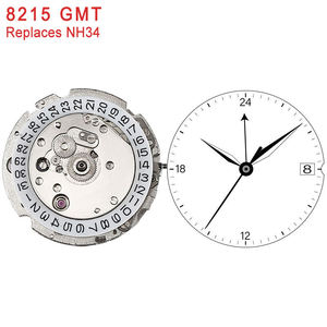 Mouvement mécanique automatique Miyota 8215 avec fonction GMT modifiée, aiguille 24 heures, haute compatibilité, alternative au calibre NH34 - Product Image 1