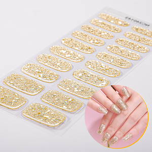 Calcomanías de purpurina seca UV Tiras de uñas de gel semicurado brillante para todas las edades - Product Image 2