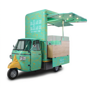 Camión de Comida Motorizado Vintage de 3 Ruedas con Plancha, Carrocería de Acero, 4.8m de Largo, Uso en Exteriores, 3 Años de Garantía - Product Image 1