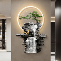Nouveau Design Direct Usine Paysage Led Lumière Peinture Acrylique Uv Impression 3D Wall Art Peinture Led Wall Light