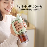 Gobelet de sport en plastique dégradé givré sans BPA de 580 ml, écologique et sûr, unisexe, avec couvercle et poignée, double mode de consommation (avec paille)