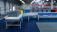 Chaîne modulaire en acier inoxydable pour convoyeurs à rouleaux de lignes de mise en conserve et de remplissage de produits alimentaires et de boissons