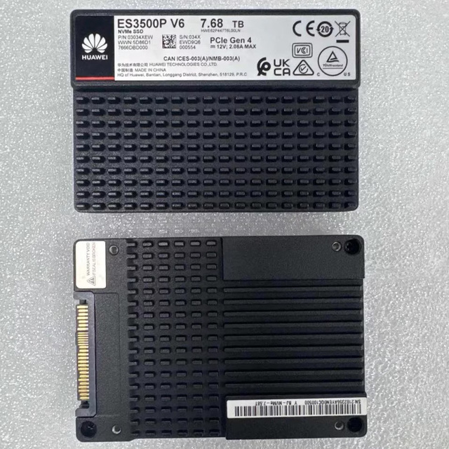 HUA WEI 2.5" ES3500P V6 02356AYE HSSD NVMe Drive 16Gb/s STLZW2NVME7680 SSD Drive 7.68T Solid State Drive