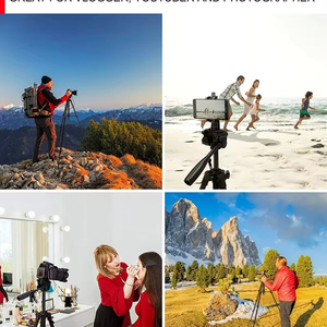 Venta al por mayor Jmary KP2234 rojo azul negro portátil ligero 57 pulgadas profesional trípode de aluminio para cámaras DSLR - Product Image 2