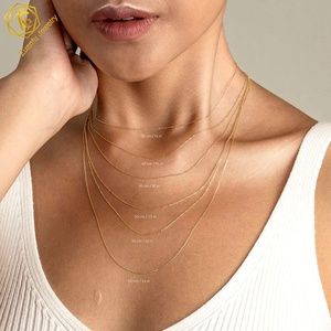 5 Stones 18Inch Necklace 3MM Round Moissanite Necklace for Ladies Moissanite Diamond 14K 18K <strong>Gold</strong> Necklace Graduation Gift - Product Image 5