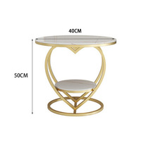 Tables d'appoint modernes Table ronde ronde en pierre frittée Mobilier de salon doré Nouveau design Table console basse