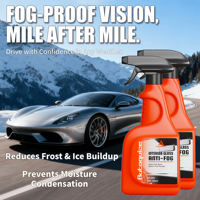 Spray anti-buée premium, technologie nanofilm superhydrophile, garantit un verre automobile sans buée et résistant au gel.