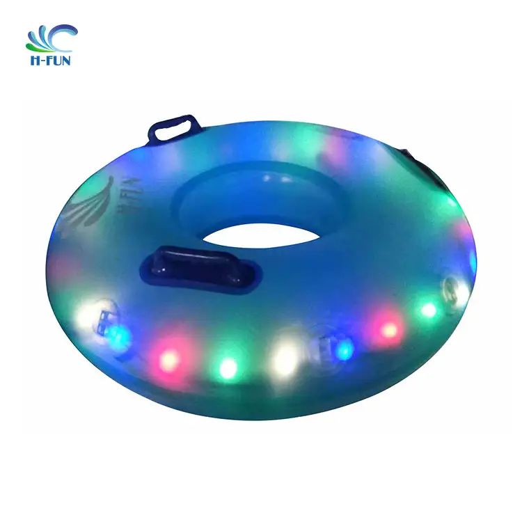 Heavy duty lazy river tubes for waterpark pool floats with lights