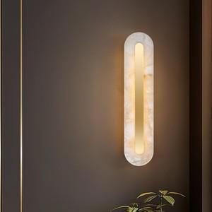 Modern Minimalist Marble <b>Wall</b> Lamp Led <b>Light</b> Source E27 <b>Switch</b> Control For Living Room Bedroom Hotel Decor - Product Image 4