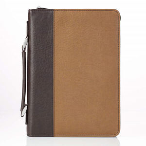 Christian Art Gifts Hombres/<span class=keywords><strong>Mujeres</strong></span> Classic Bible Cover Brown Faux Leather Bible Case - Product Image 1