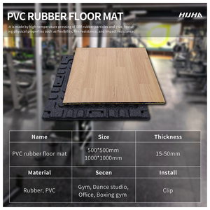 Baldosas de PVC para Gimnasio <span class=keywords><strong>HUHA</strong></span>, Superficie sin Juntas de Grado Profesional, Tapetes de Gimnasio de Alta Resistencia a la Carga - Product Image 4