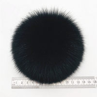 Pompon en fourrure de renard véritable de luxe - Boule de fourrure douce haute densité pour chapeau et sac d'hiver