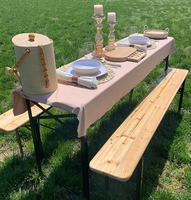 Ensemble de Table et banc à bière en bois pliant de 180cm, jardin extérieur et arrière-cour, populaire allemand