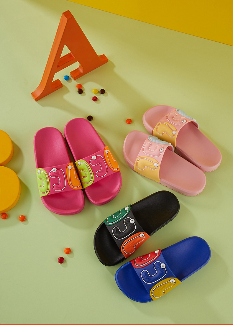 EVA Cartoon Slippers Non-slip Children's Towing Boys and Girls Baby Slides Shoes