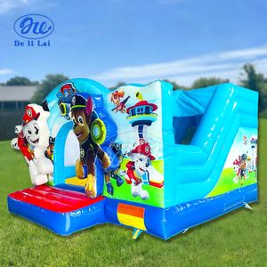 <span class=keywords><strong>Castillo</strong></span> Inflable Comercial de PVC con Tobogán y Soplador, Trampolín para Niños y Perros, Parque de Trampolines al Aire Libre, Fácil de Instalar, 3 Años de Duración - Product Image 2