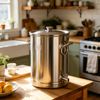 Cuve de Fermentation en Acier Inoxydable pour Kombucha - Conteneur de Brassage Maison