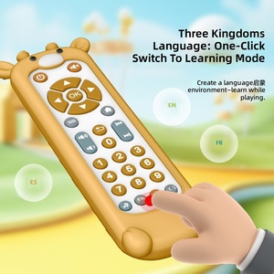 ของเล่นเสริมพัฒนาการ<span class=keywords><strong>เด็ก</strong></span>เล็กและพัฒนาสมอง: รีโมททีวีสำหรับเด็กพร้อมเสียงเพลงเพื่อการเรียนรู้ รีโมทจำลองการใช้งาน - Product Image 5