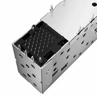 Conector de Receptáculo SFP+ 2x1 Blindado EMI, Conector de Orificio Pasante para Centro de Datos, Telecomunicaciones, Redes Empresariales 5G, HPC