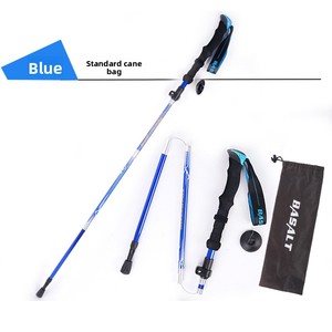 Bastoncini da <span class=keywords><strong>Trekking</strong></span> a scomparsa in alluminio leggero con impugnatura in sughero con bastone da passeggio pieghevole - Product Image 6