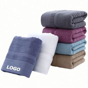 Toalla de Baño de Algodón de Lujo para Hotel, Toalla de Playa Jacquard, Suave, de Color Sólido, Toalla Promocional de Regalo - Product Image 1