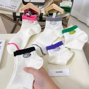 Angel Ankle <b>Socks</b> Women Breathable Sweat Absorbing <b>Polyester</b> Cotton Short <b>Socks</b> Summer Casual Student Style - Product Image 1