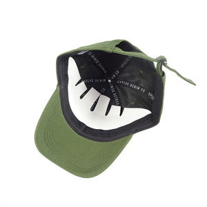 कस्टम पुरुष उच्च गुणवत्ता वाले 108*56 कॉटन टवील रबर पैच बेसबॉल कैप प्रिंट टेप स्पोर्ट्स कैप ऑलिव में - Product Image 6