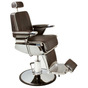 Silla de peluquero portátil moderna de cuero negro de lujo de alta calidad para hombres - Product Image 1