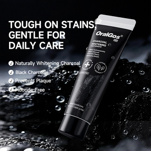 Kem đánh răng than tre đen tự nhiên làm trắng răng, ngăn ngừa mảng bám, mạnh mẽ làm sạch răng, hương bạc hà, không chứa fluoride, công thức Anh Quốc. - Product Image 3