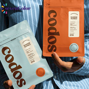 Bán buôn bolsa de cafe 250g 12oz 1 kg Tùy chỉnh in logo nhựa màu đen phẳng dưới Cà phê túi đậu emballage với van dây kéo - Product Image 2