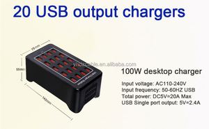 AC <b>Power</b> Adapter 100W Multi Port USB Charging Dock 20 Port USB Desktop Fast Charging Station for iPhone Samsung Huawei Laptops - Product Image 6