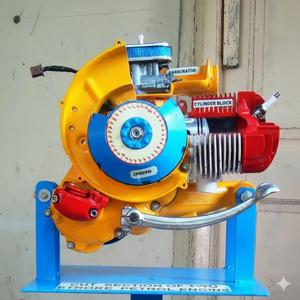 <b>Gasoline</b> Two-Stroke Single-Cylinder Engine Stainless Steel Construction Air Cooled Corrosion-Resistant Body - Product Image 4