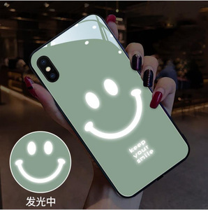 New tùy chỉnh thời trang phổ biến thông minh <span class=keywords><strong>LED</strong></span> ánh sáng âm nhạc ánh sáng ban đêm mỉm cười Mặt Trường hợp điện thoại cho Iphone 15 14 13 11 Pro Max - Product Image 3