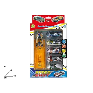 Juego de coches de carreras Speed Shot, 5 coches con lanzador para niños a partir de 3 años - Product Image 1