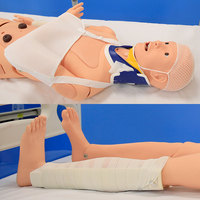 Mannequin d'entraînement SCIEDU de type fermé pour l'immobilisation des fractures des membres, collier cervical, soins des traumatismes, simulateur de transport des blessures vertébrales