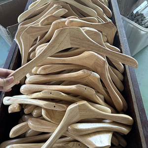 Cintre en bois beige pour vêtements tela lama hermano cintres salle de bain logo personnalisé - Product Image 2