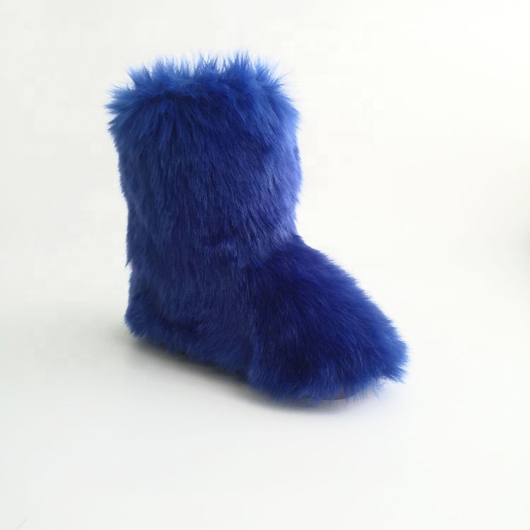 NACHE★韓国大人気 JACQUARD FAUX FUR BOOTS JACQUARD FAUX FUR BOOTS KHAKI BLACK - NACHE