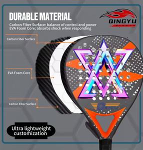 Raqueta de Pádel Profesional Qingyu Sport, Raqueta Personalizada de Alta Calidad Disponible en Fibra de Carbono 3K-18K, Raquetas de Pádel para Niños - Product Image 4