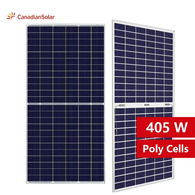 CanadianSolar पीवी 166mm x 166mm Ip68 405w Polycrystalline सिलिकॉन Bifacial पैनल सौर