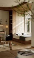 Rénovation d'appartement de petite taille, design d'intérieur avec solutions d'économie d'espace, conception personnalisée pour la vie urbaine compacte