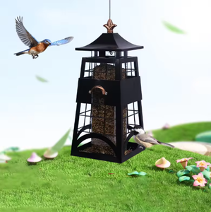 Meilleure vente porte-nourriture pour oiseaux sauvages en métal écologique mangeoire à oiseaux à revêtement en poudre amour petits animaux utilisation de jardin nouvelle conception - Product Image 2