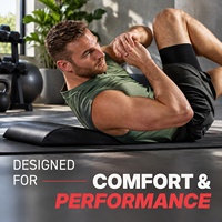 Tapis d'exercice abdominal VIGFIT personnalisé avec logo, en PU noir, support incurvé, base antidérapante, pour renforcement du tronc en salle de sport
