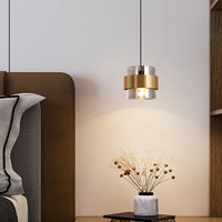 Lustre d'intérieur moderne en métal cuivré, fer, verre, lampe suspendue, interrupteur de commande, alimentation CA, installation d'ampoules pour bar d'hôtel à la maison