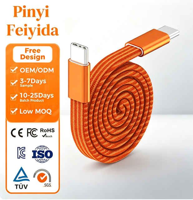 Durable Nylon Braided USB C to USB C Cable 60W PD Fast Charging & Data Sync Charger Wire