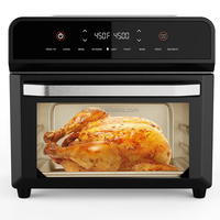 AOJA Four à friture sans huile haut de gamme, numérique, double panier, 24L 25L, en acier inoxydable, avec double compartiment de cuisson, four électrique à friture profonde