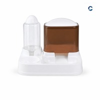 Distributeur automatique de nourriture et d'eau 2 en 1 pour chats et chiens, station d'alimentation intelligente à double bol avec contrôle des portions temporisé