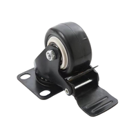1.5 2 2.5 3 pouces 40mm 50mm noir blanc Orange petite roue tige pivotante meubles chariot roulettes PVC roulettes