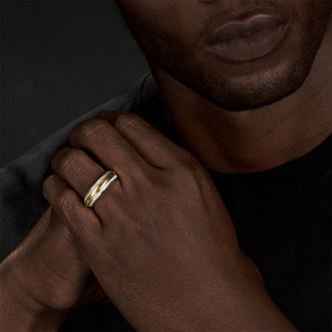 Hailer joyas 10k 14k 18k deux rangées hommes moissanite hip hop pierre or anneaux modèles pour hommes - Product Image 2